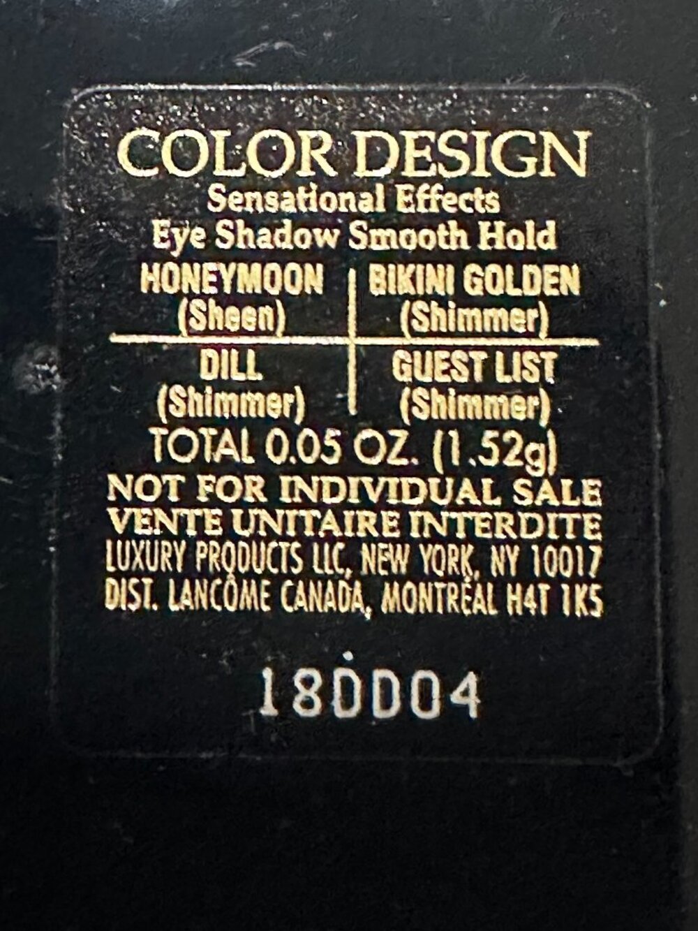 NEW Lancôme Color Design Sensational Effects 4 Eyeshadow Shades Palette - Picture 6 of 6